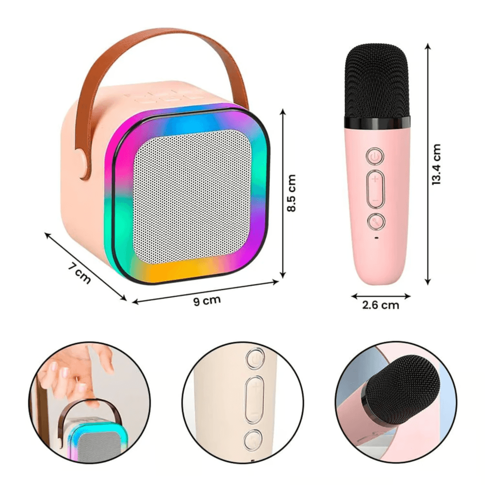 MINI PARLANTE CON MICROFONO USB RGB