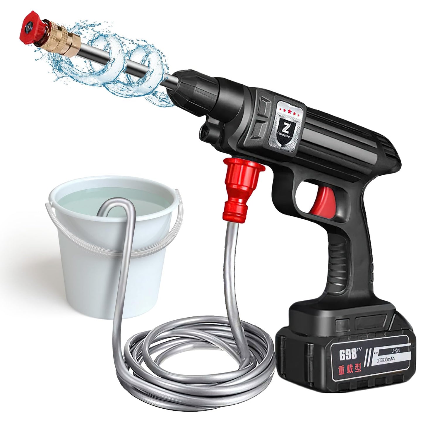 PISTOLA DE AGUA HIDROLAVADORA 24V Y 24V MUKINTA MD 12574