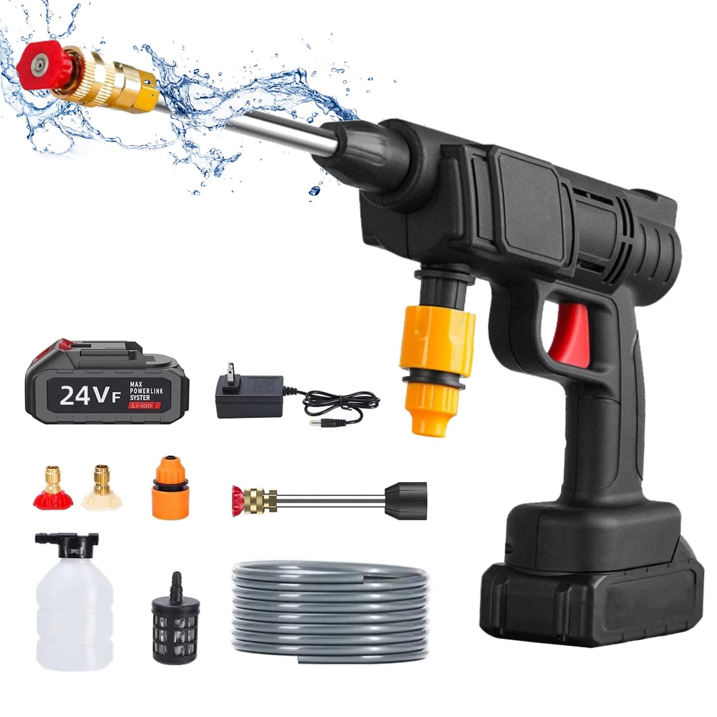 PISTOLA DE AGUA HIDROLAVADORA 24V Y 24V MUKINTA MD 12574